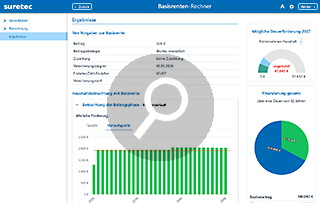 Screenshot Basisrenten-Rechner