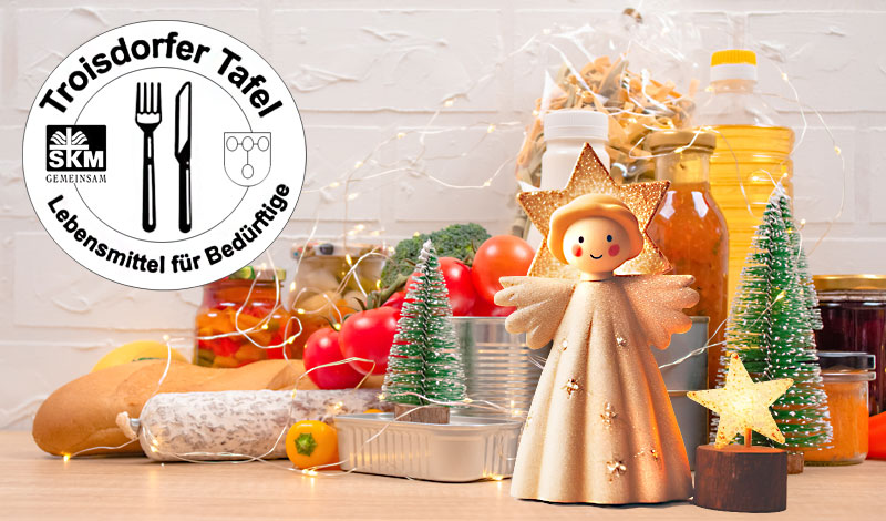 Bild, Lebensmittel mit weihnachtlichen Accessoires